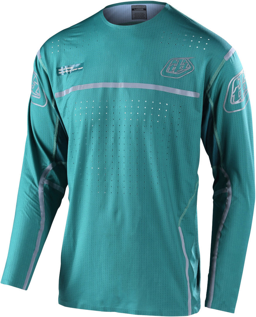 Troy Lee Designs Sprint Ultra Lines Cykeltröja, vit-grön, storlek XL