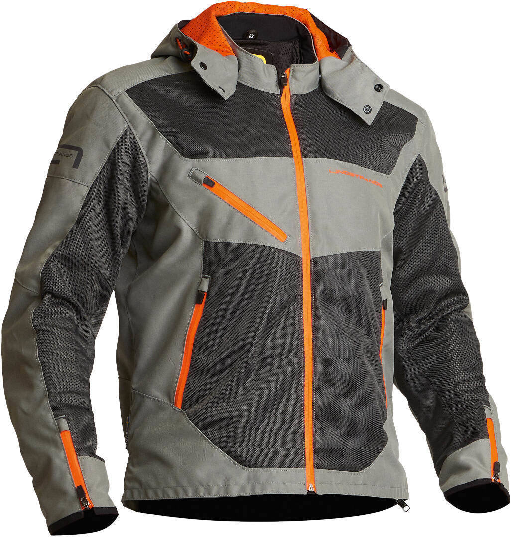 Lindstrands Rexbo Motorcycle Textile Jacket, grey-orange, Size 46, grey-orange, Size 46