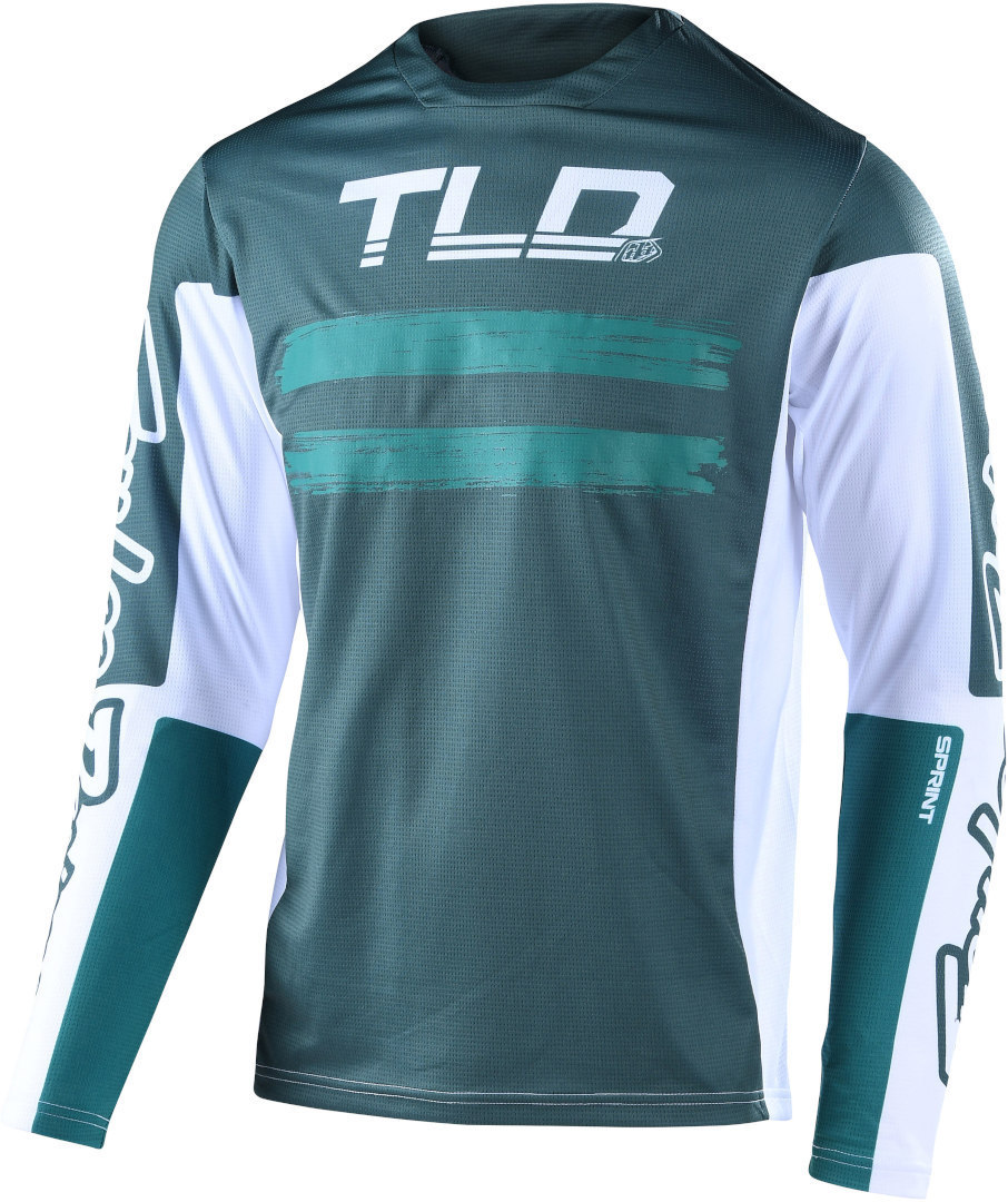Troy Lee Designs Sprint Marker Bicycle Jersey, white-green, Size S, white-green, Size S