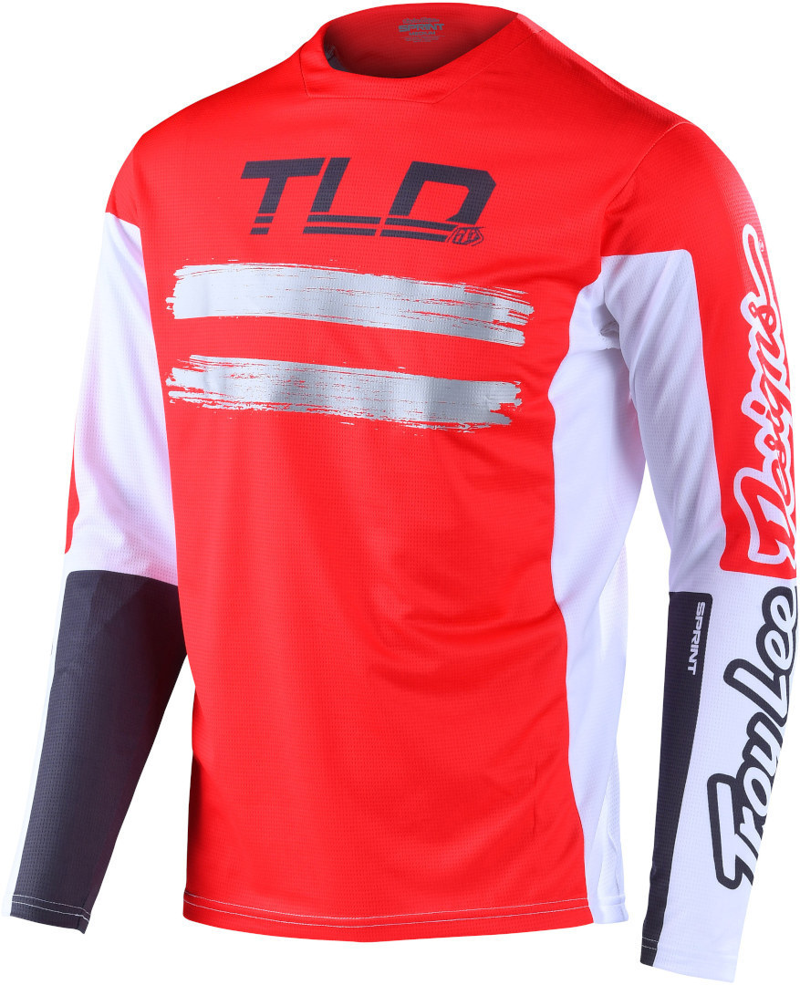 Troy Lee Designs Sprint Marker Bicycle Jersey, white-red, Size S, white-red, Size S