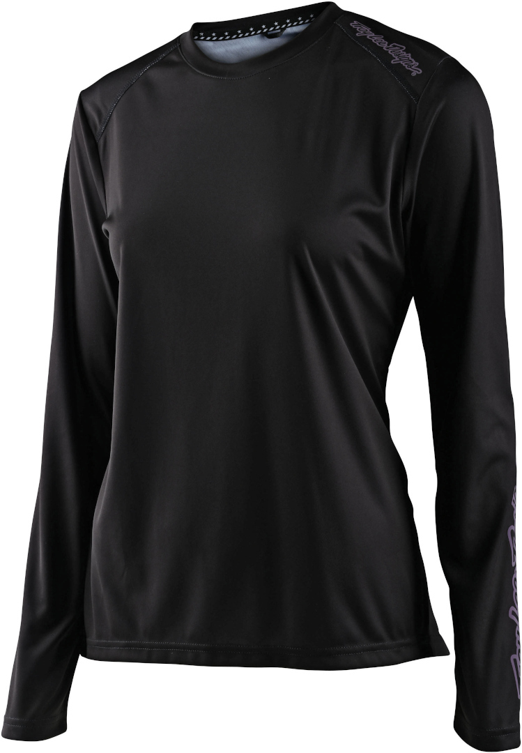 Troy Lee Designs Lilium Solid Ladies Bicycle Jersey, black, Size XS for Women, black, Size XS for Women
