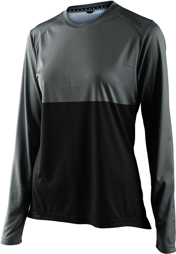 Troy Lee Designs Lilium Block Ladies Bicycle Jersey, black-grey, Size S for Women, black-grey, Size S for Women