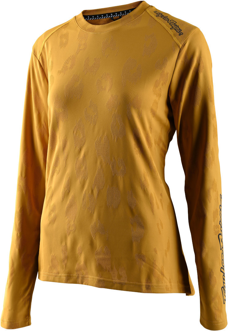 Troy Lee Designs Lilium Jaquard Ladies Bicycle Jersey, yellow, Size XS for Women, yellow, Size XS for Women