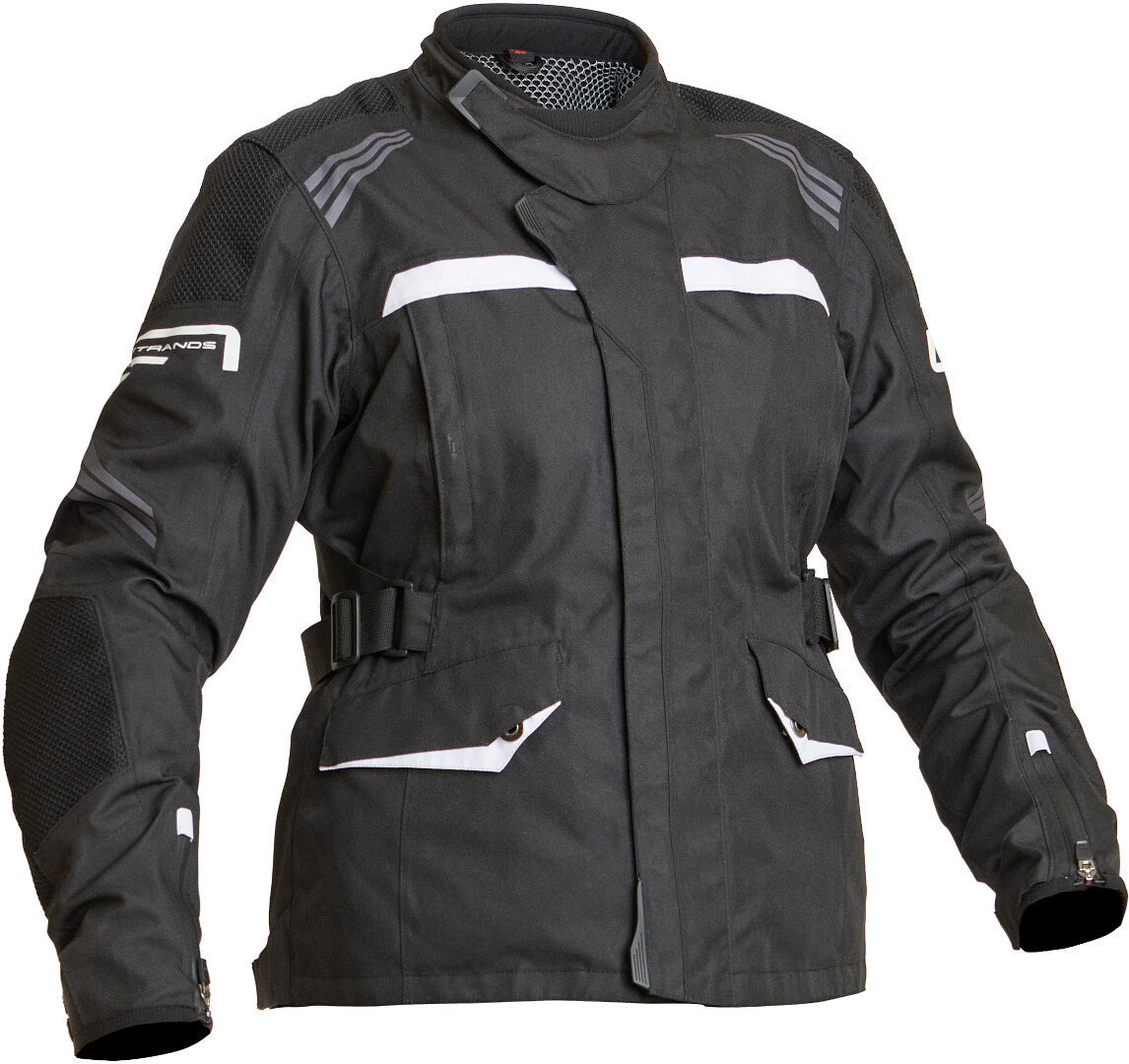 Lindstrands Granberg Waterproof Ladies Motorcycle Textile Jacke, black-white, Size 38 for Women, black-white, Size 38 for Women