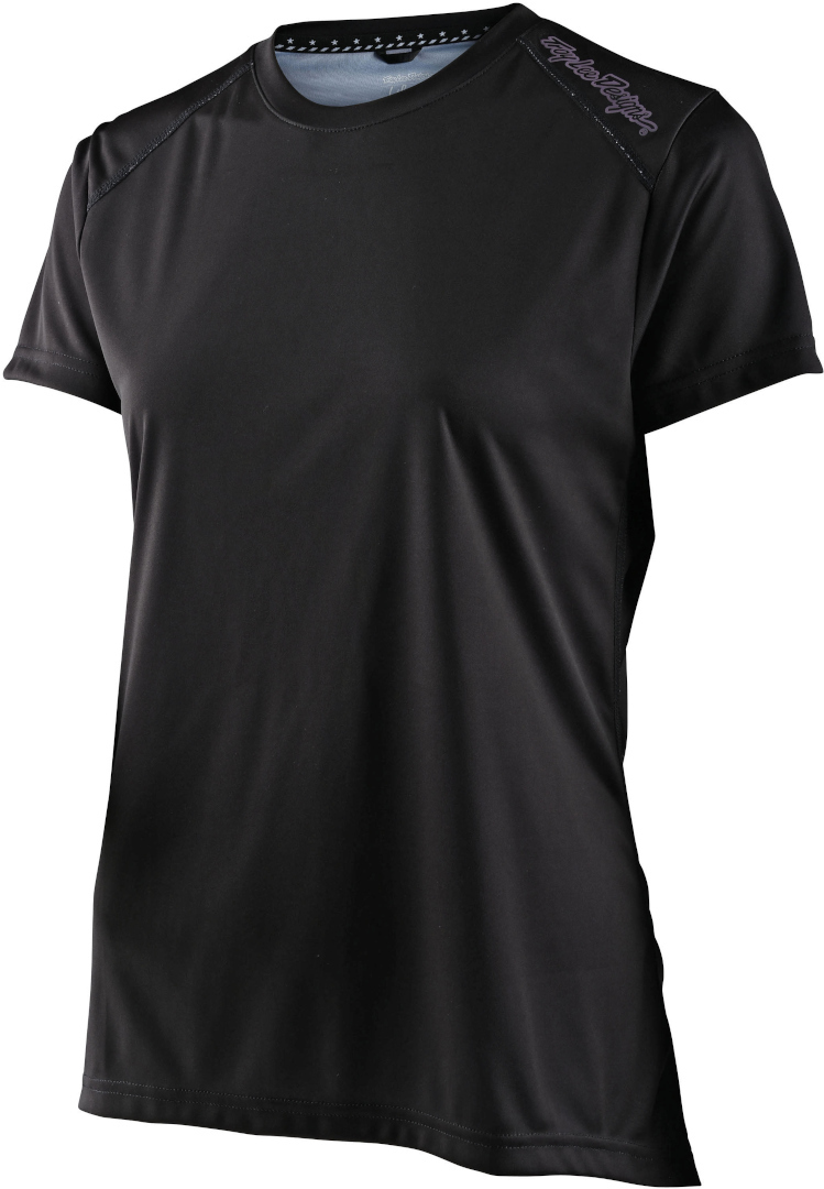 Troy Lee Designs Lilium Solid Short Sleeve Ladies Bicycle Jersey, black, Size XS for Women, black, Size XS for Women