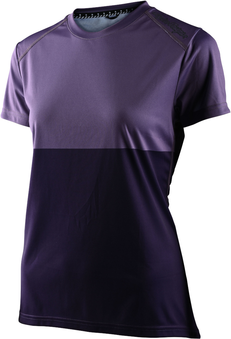Troy Lee Designs Lilium Block Short Sleeve Ladies Cycling Jersey, purple, Size XS for Women, purple, Size XS for Women