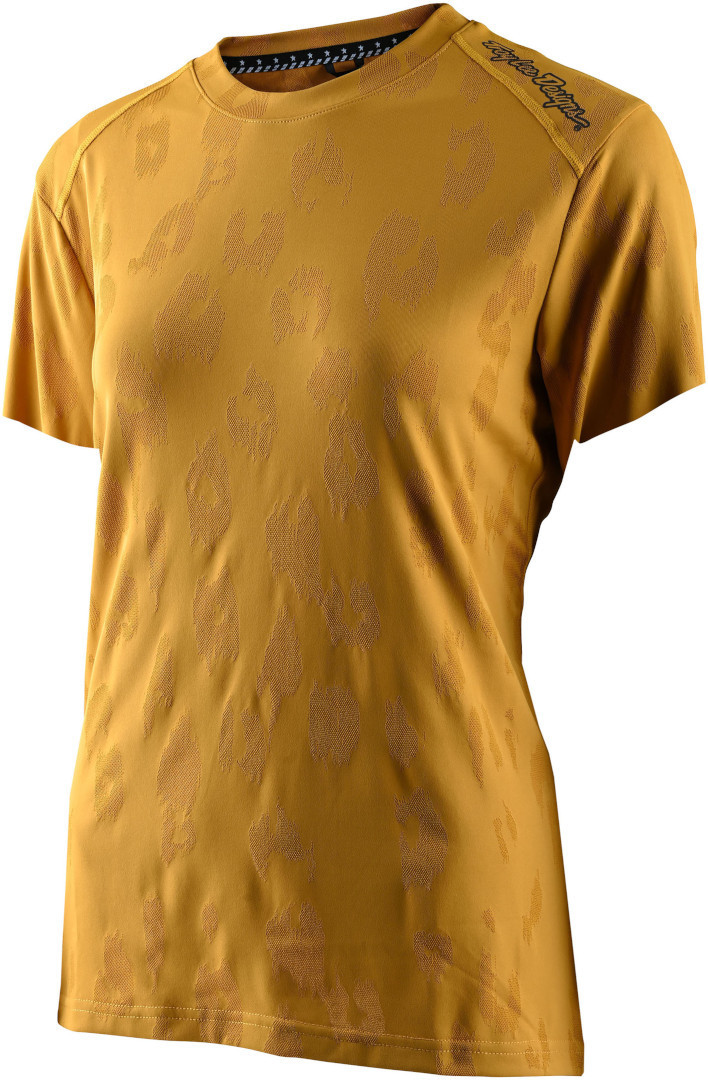 Image of Troy Lee Designs Lilium Jacquard Maglia da bicicletta da donna a maniche corte, giallo, dimensione XL per donne