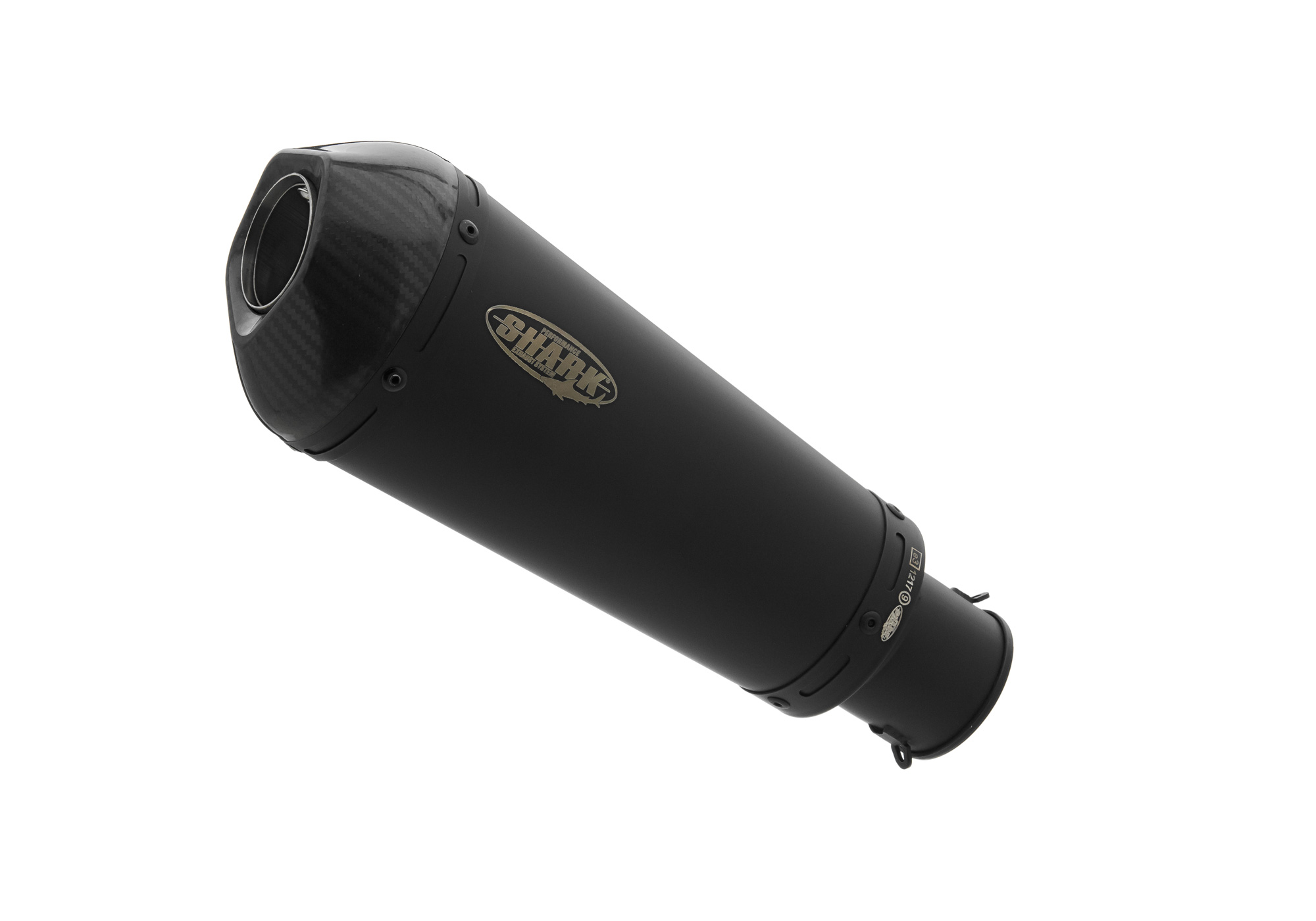 SHARK EXHAUST DSX-7 enduit d’acier inoxydable/ noir mat de carbone
