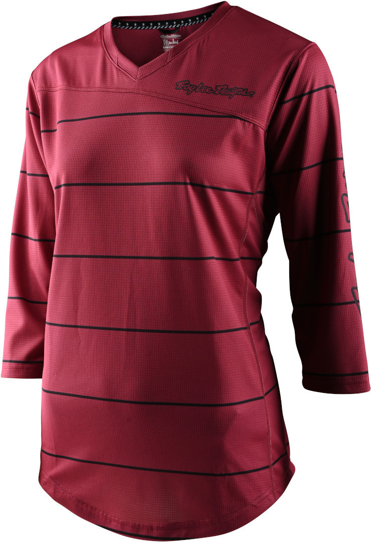 Troy Lee Designs Mischief Pinstripe Ladies Bicycle Jersey, red, Size XS for Women, red, Size XS for Women