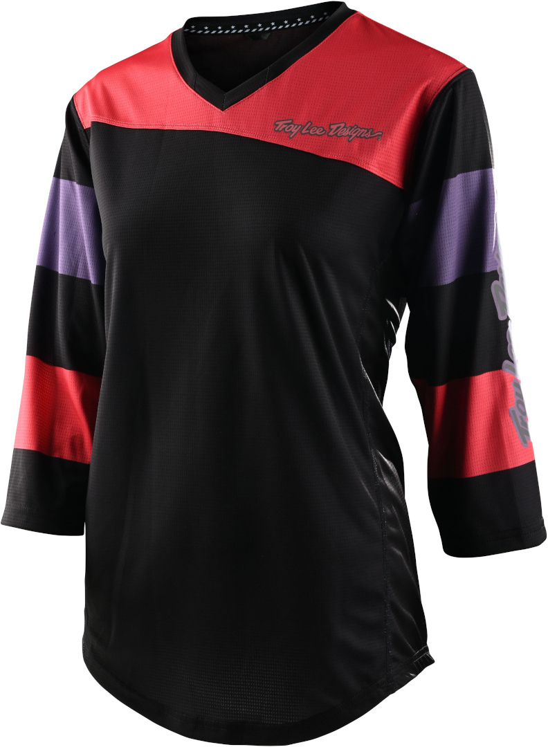 Troy Lee Designs Mischief Rugby Ladies Bicycle Jersey, black-red, Size XS for Women, black-red, Size XS for Women