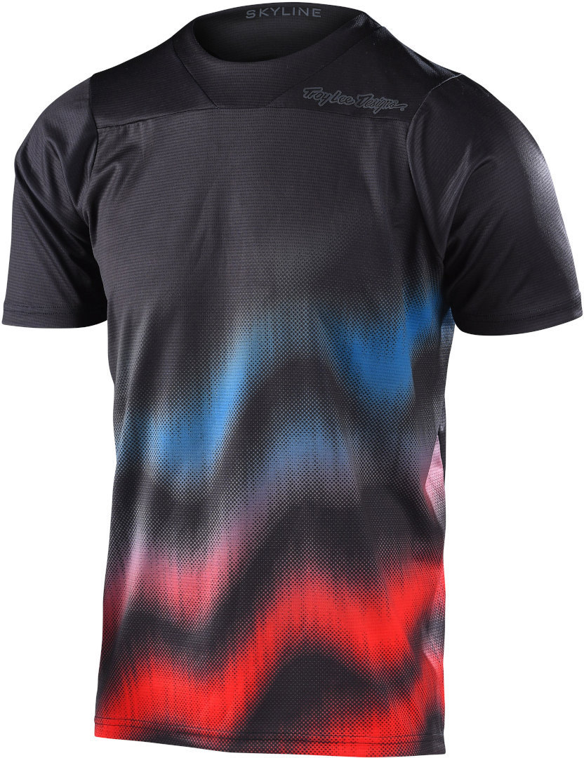 Troy Lee Designs Skyline Wave Cykeltröja med shortsleeve, svart-röd, storlek S
