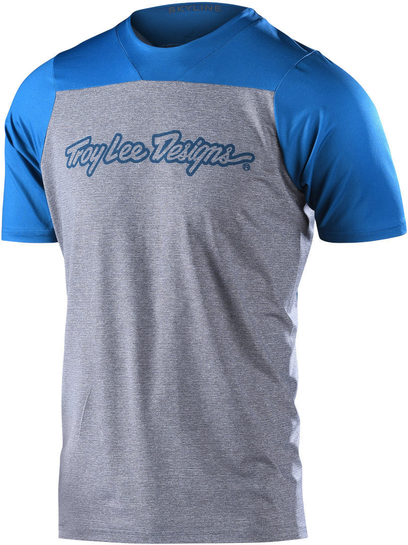 Troy Lee Designs Skyline Signature Shortsleeve Bicycle Jersey, grey-blue, Size S, grey-blue, Size S