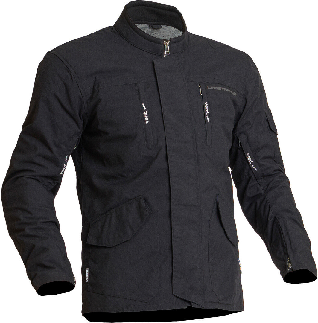 Lindstrands Tyfors Waterproof Motorcycle Textile Jacket, black, Size 48, black, Size 48