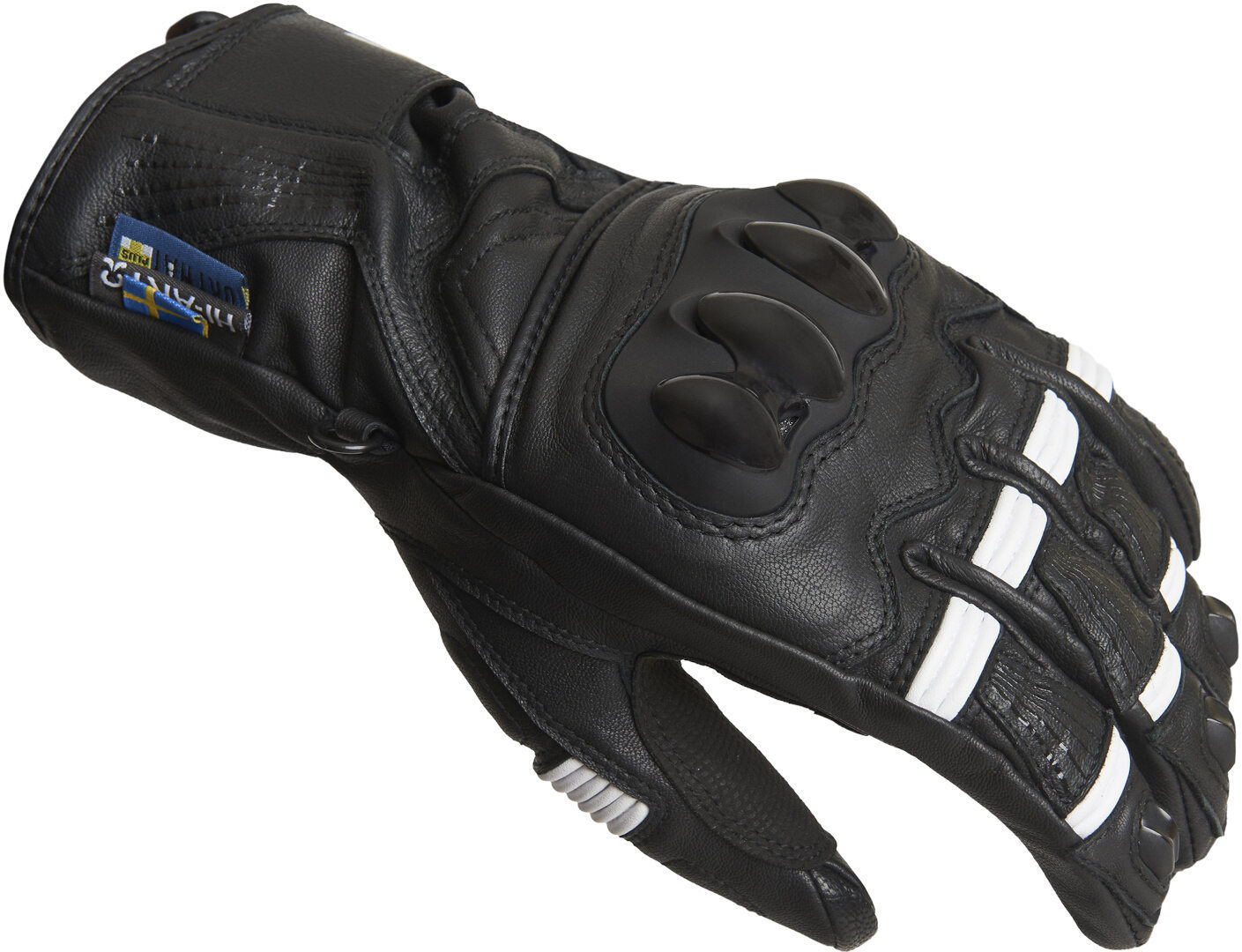Lindstrands Backa Waterproof Motorcycle Gloves, black-white, Size 5XL, black-white, Size 5XL