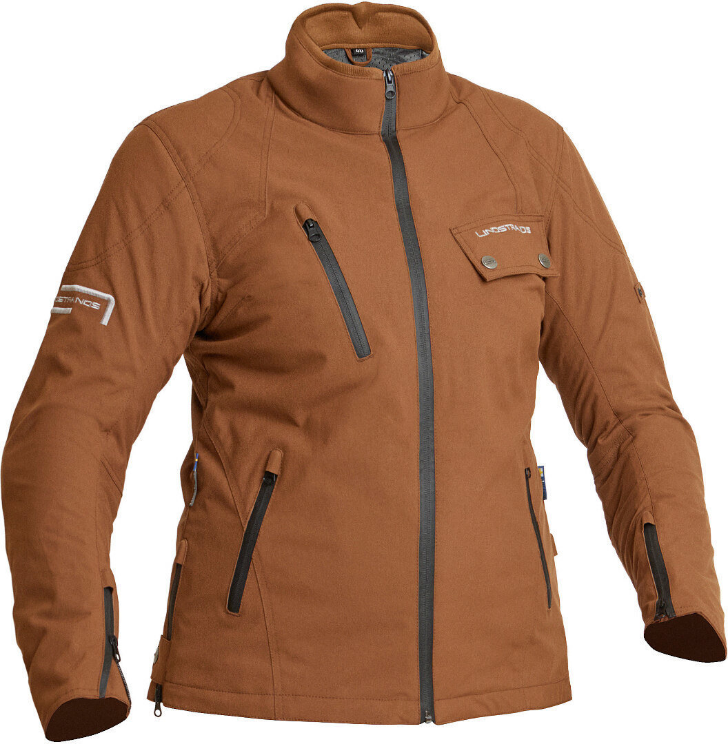 Lindstrands Kvien Waterproof Ladies Motorcycle Textile Jacket, brown, Size 38 for Women, brown, Size 38 for Women
