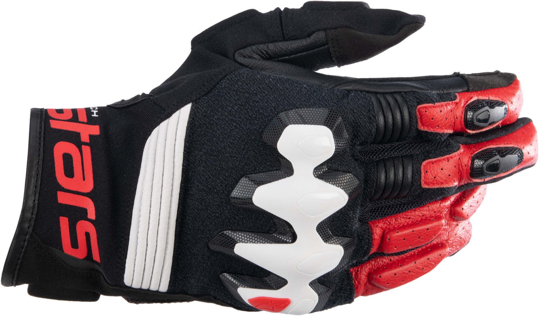 Alpinestars Halo Motorfiets handschoenen, zwart-wit-rood, afmeting L