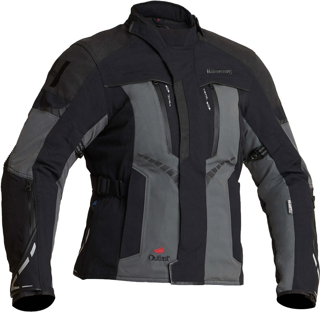 Halvarssons Vimo Waterproof Ladies Motorcycle Textile Jacket, black-grey, Size 36 for Women, black-grey, Size 36 for Women
