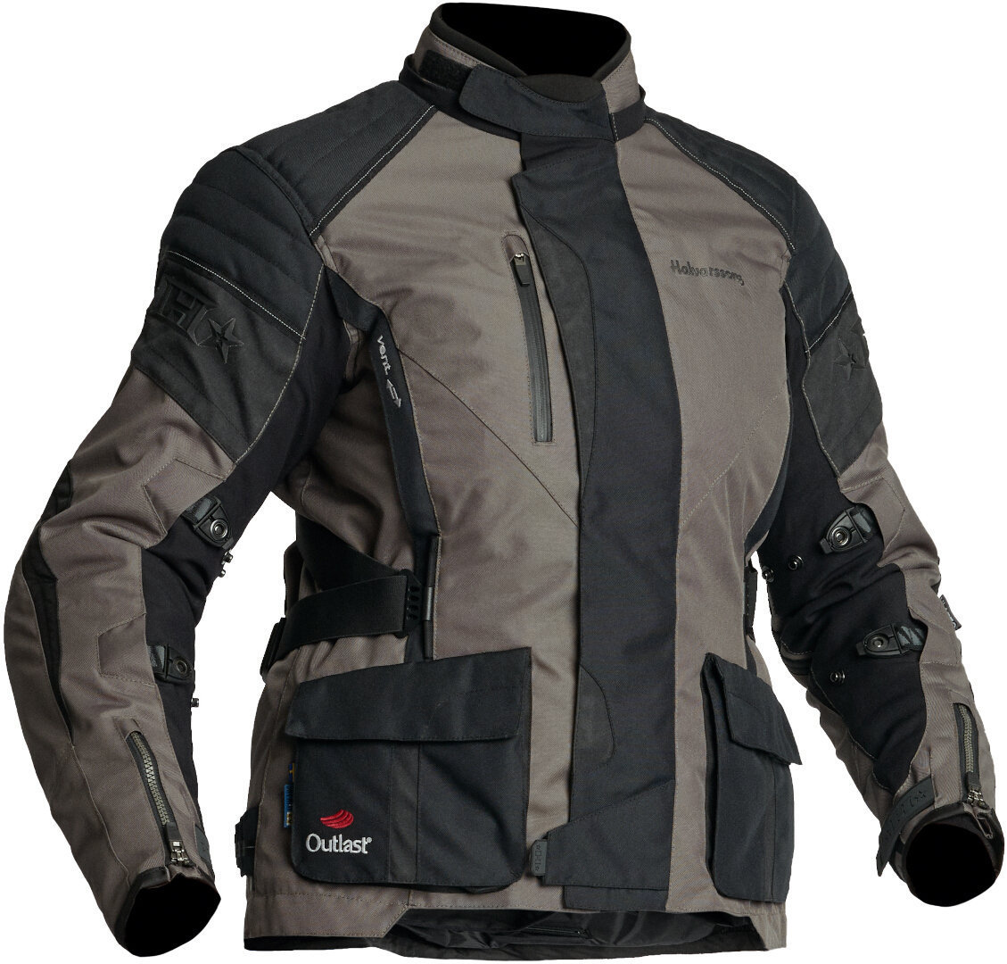Halvarssons Wien Waterproof Ladies Motorcycle Textile Jacket, black-grey, Size 36 for Women, black-grey, Size 36 for Women