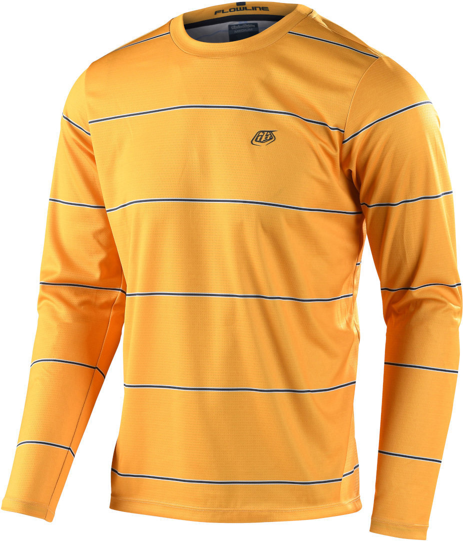Troy Lee Designs Flowline Revert Longsleeve Bicycle Jersey, yellow, Size S, yellow, Size S