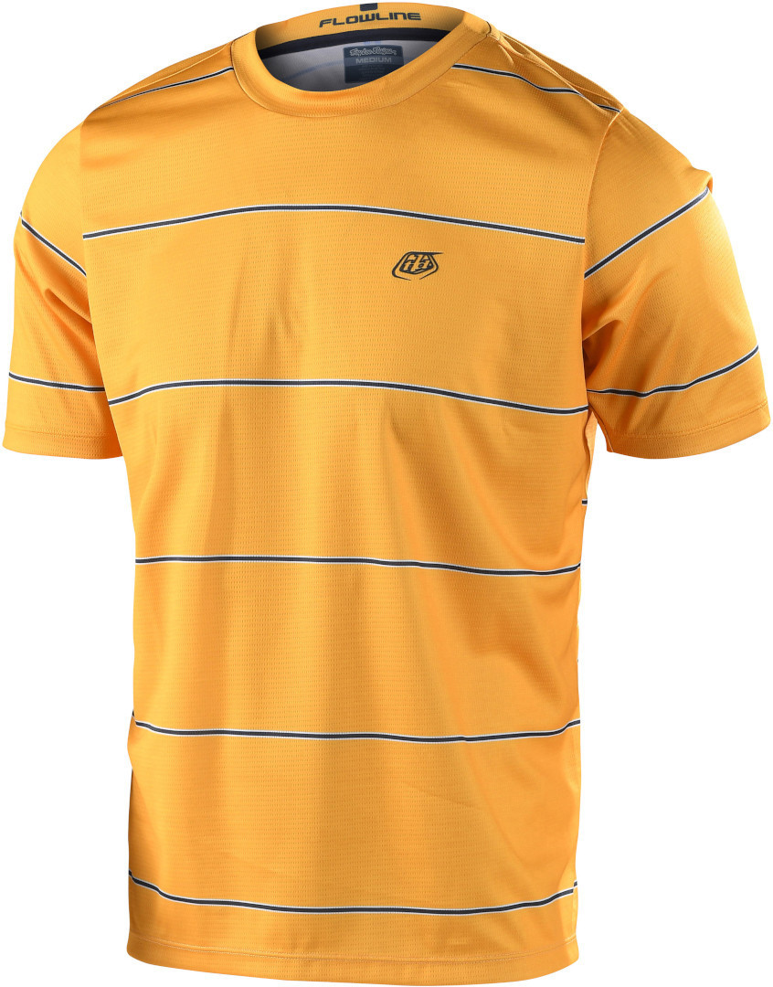 Troy Lee Designs Flowline Revert Shortsleeve Bicycle Jersey, yellow, Size S, yellow, Size S