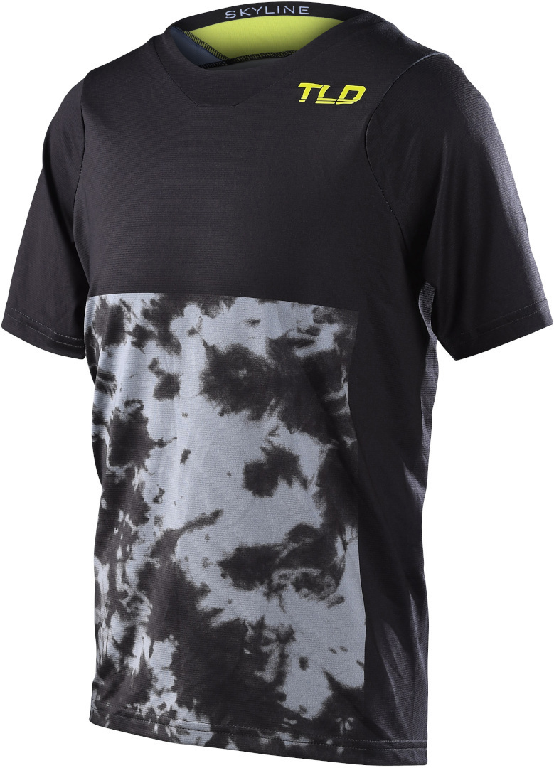 Troy Lee Designs Skyline Breaks Youth Shortsleeve Bicycle Jersey, grey-yellow, Size XS, grey-yellow, Size XS