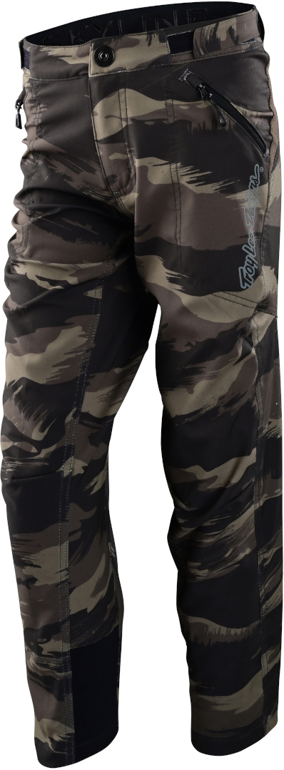 Troy Lee Designs Skyline Brushed Camo Youth Bicycle Pants, green-multicolored, Size XL, green-multicolored, Size XL