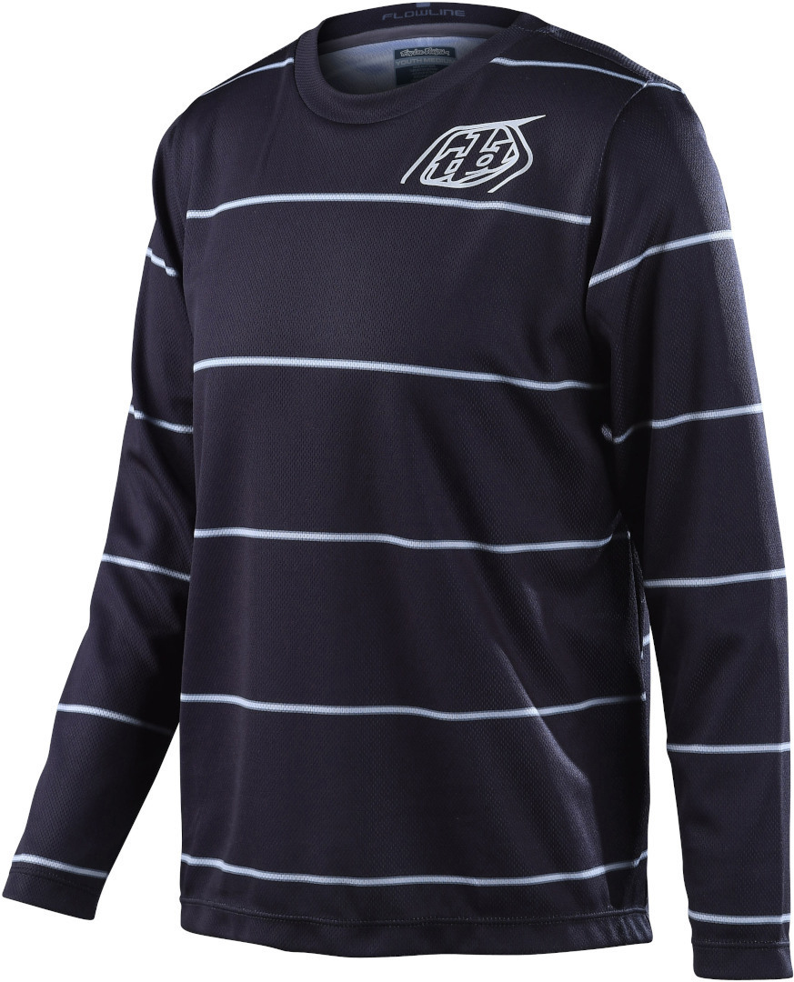 Troy Lee Designs Flowline Revert Ungdoms langlangelangetrøje, sort-hvid, størrelse XL