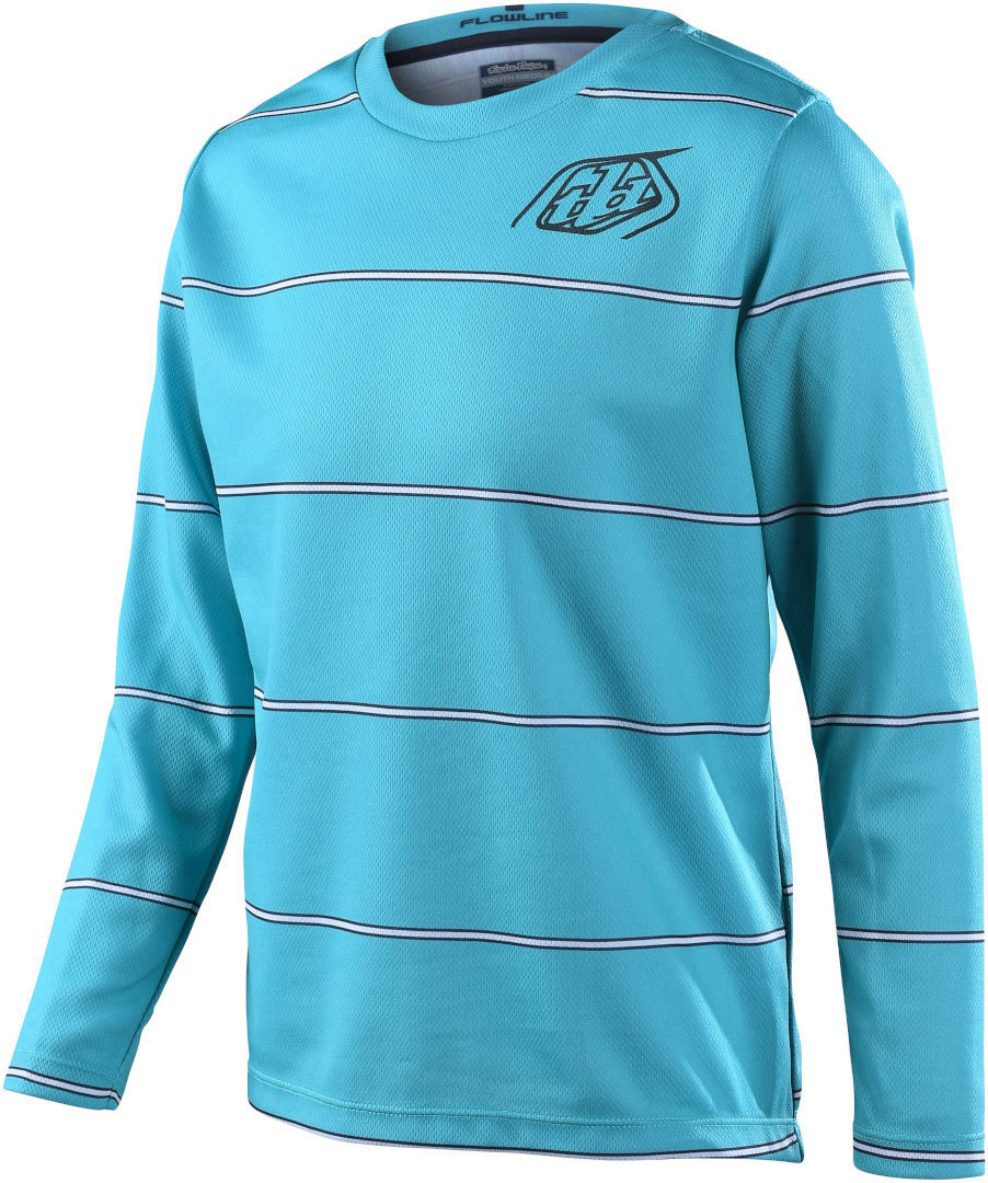 Troy Lee Designs Flowline Revert Ungdoms langlangelangetrøje, turkis, størrelse XS
