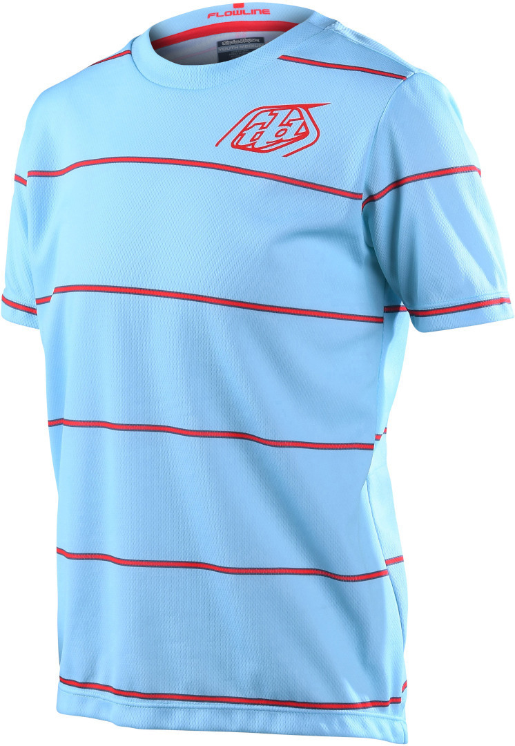 Troy Lee Designs Flowline Revert Youth Shortsleeve Bicycle Jersey, red-blue, Size XS, red-blue, Size XS
