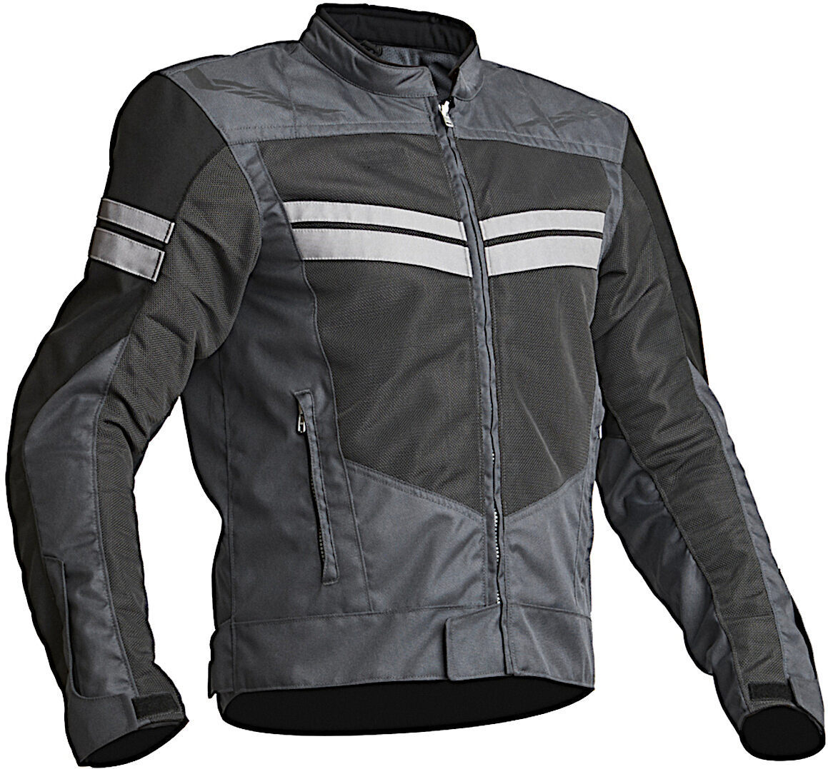 Lindstrands Nyhamn Motorcycle Textile Jacket, black-grey, Size 48, black-grey, Size 48