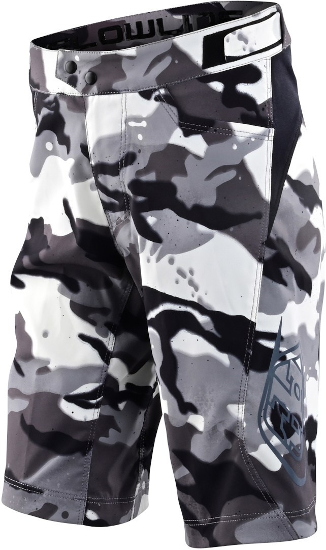 Troy Lee Designs Flowline Shell Spray Camo Youth Bicycle Shorts, multicolored, Size XL, multicolored, Size XL