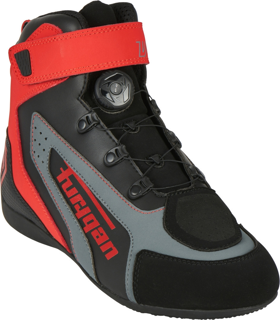 Furygan V4 Easy D3O WP Motorcycle Shoes, black-red, Size 37, black-red, Size 37