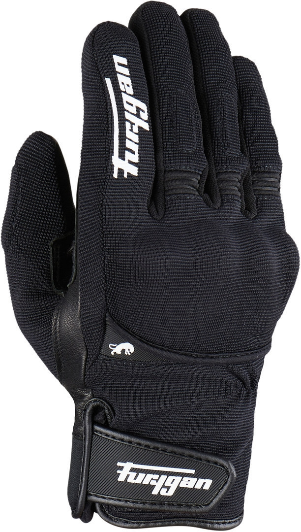 Furygan Jet All Saison D3O Motorcycle Gloves, black-white, Size S, black-white, Size S