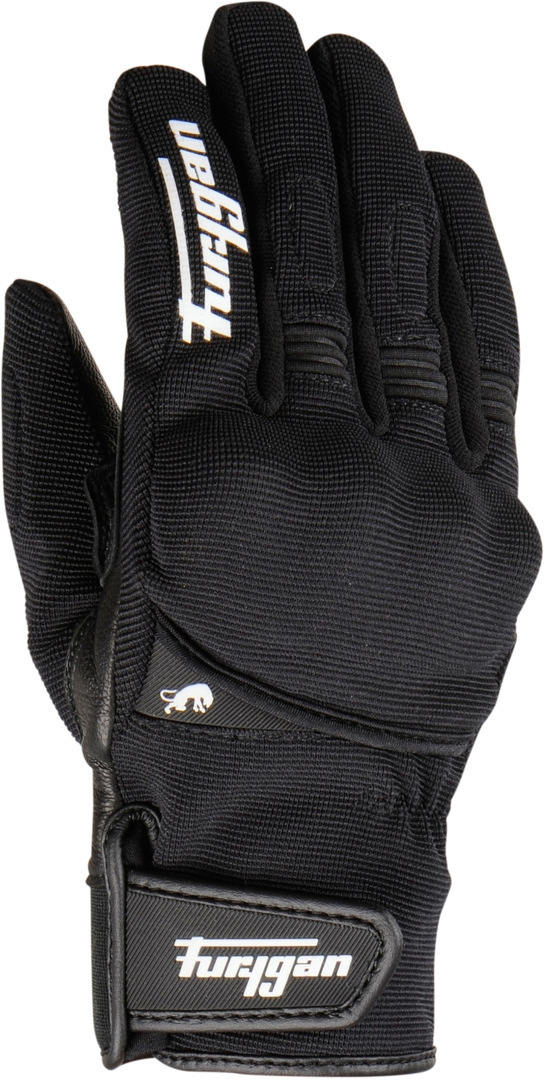 Furygan Jet All Saison D3O Ladies Motorcycle Gloves, black-white, Size M for Women, black-white, Size M for Women