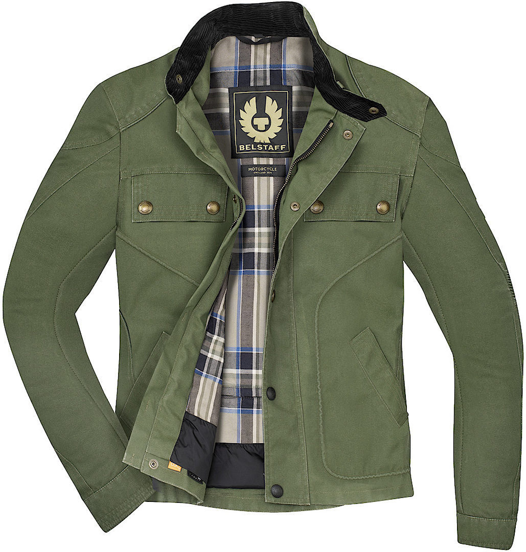 Belstaff Johnsons Motorcycle Textile Jacket, green, Size S, green, Size S