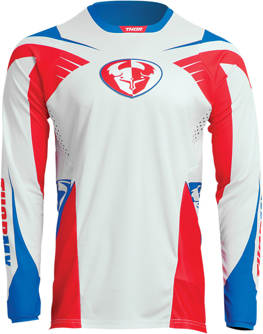 Thor Pulse 04 Limited Edition Motocross Jersey, white-red-blue, Size S, white-red-blue, Size S
