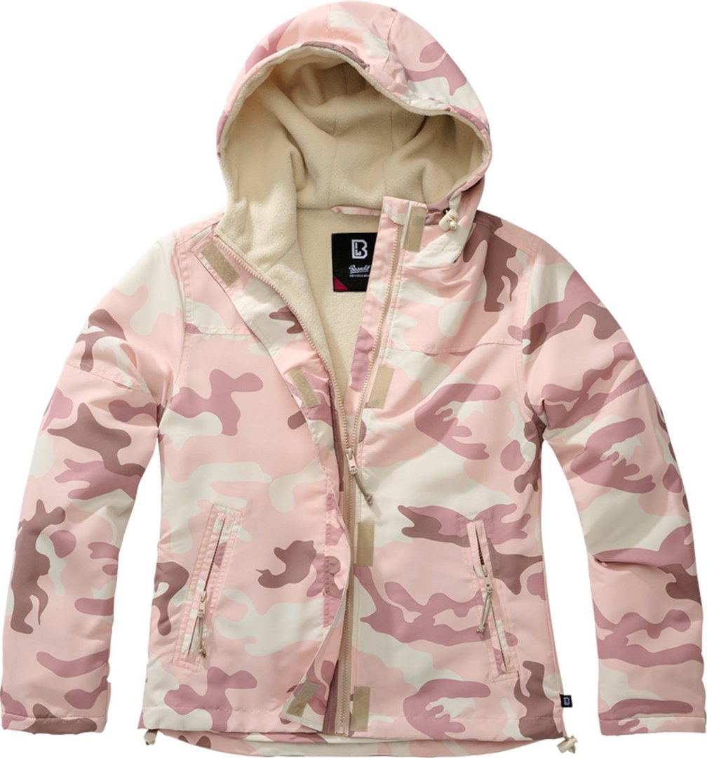 Brandit Windbreaker Frontzip Damejakke, pink, størrelse 5XL til Kvinder