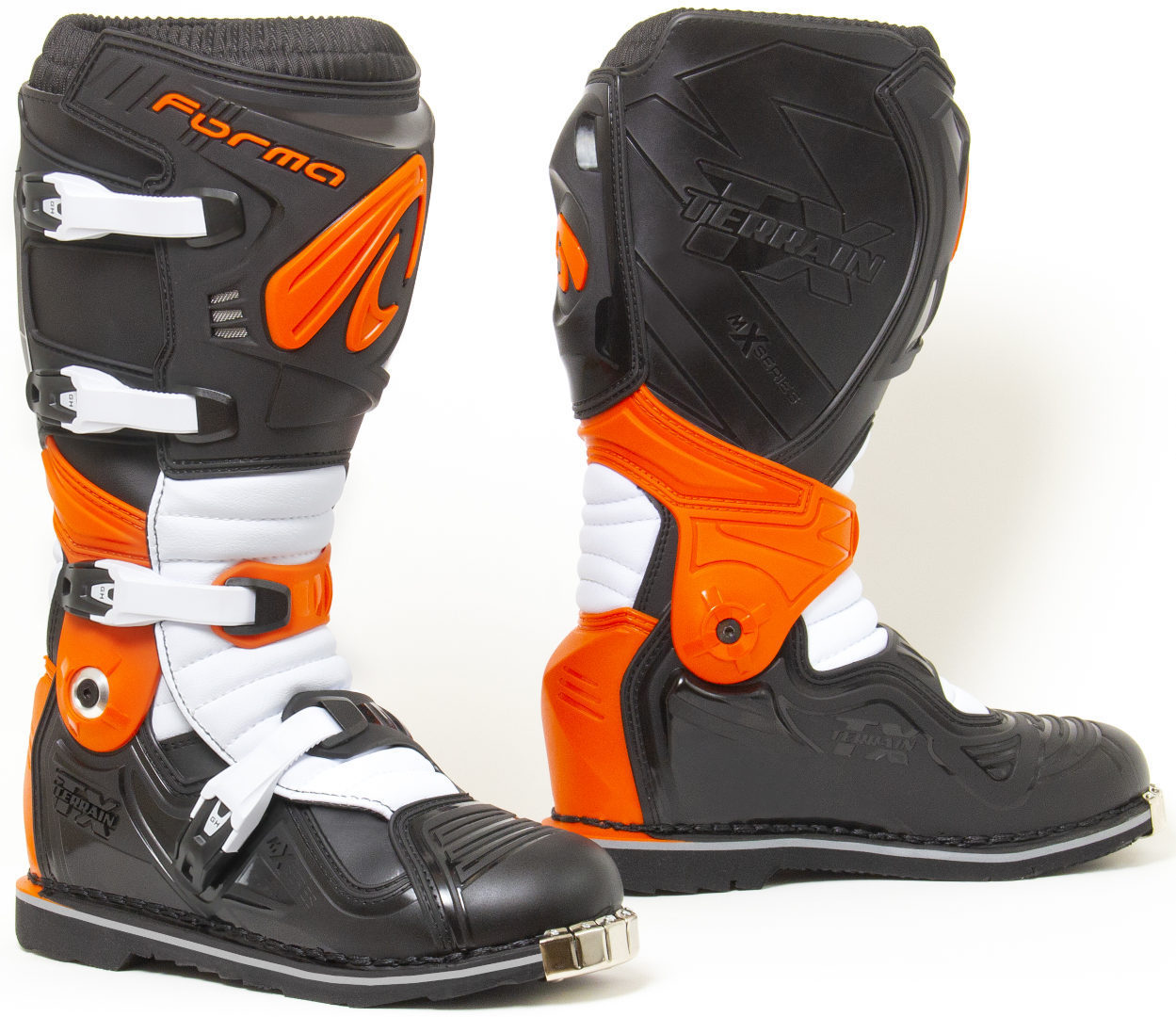 Forma Terrain Evolution TX Motorcross motorlaars, zwart-wit-oranje, afmeting 40