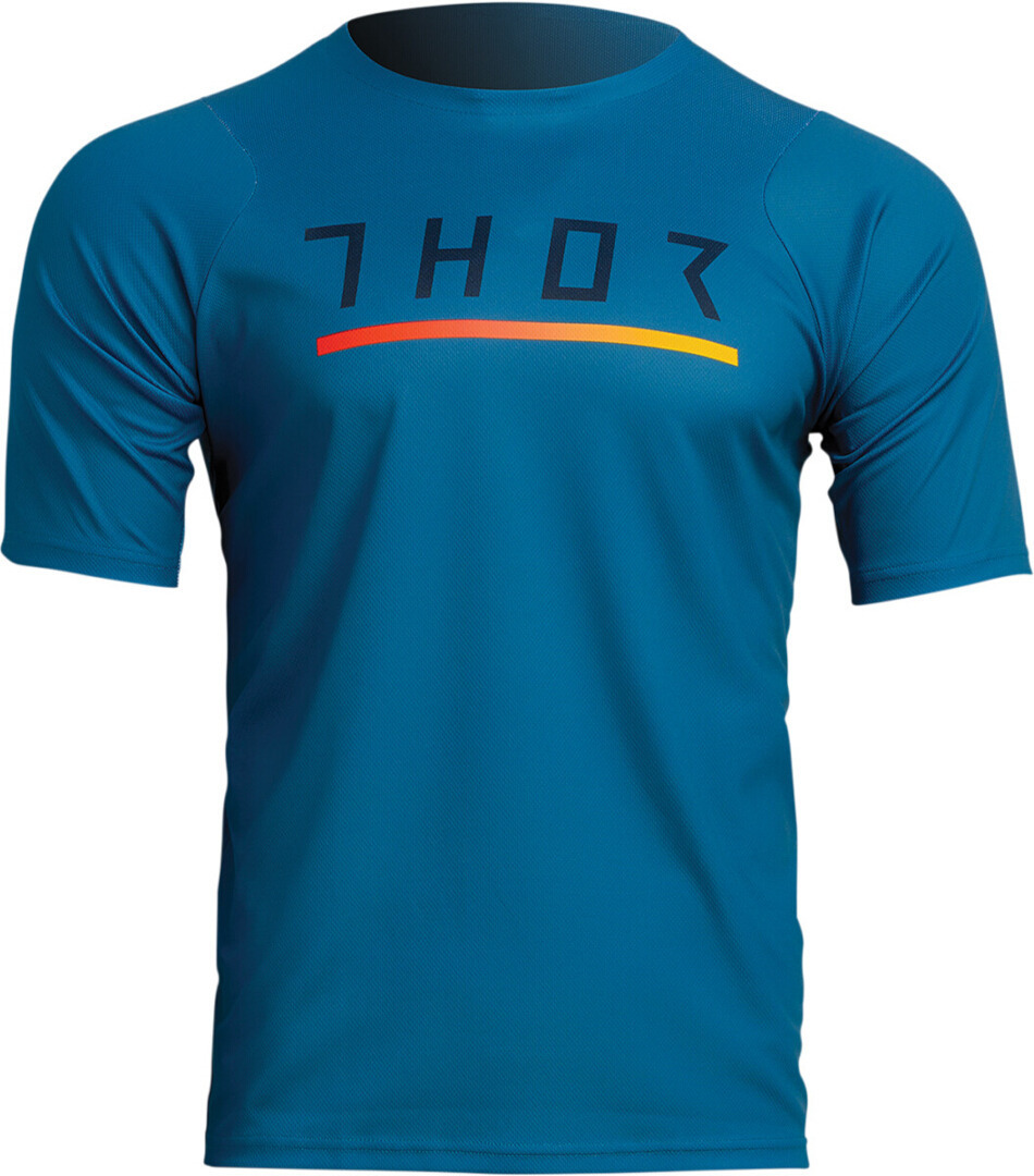Thor Assist Caliber Shortsleeve Bicycle Jersey, blue, Size S for Men-image-945566419