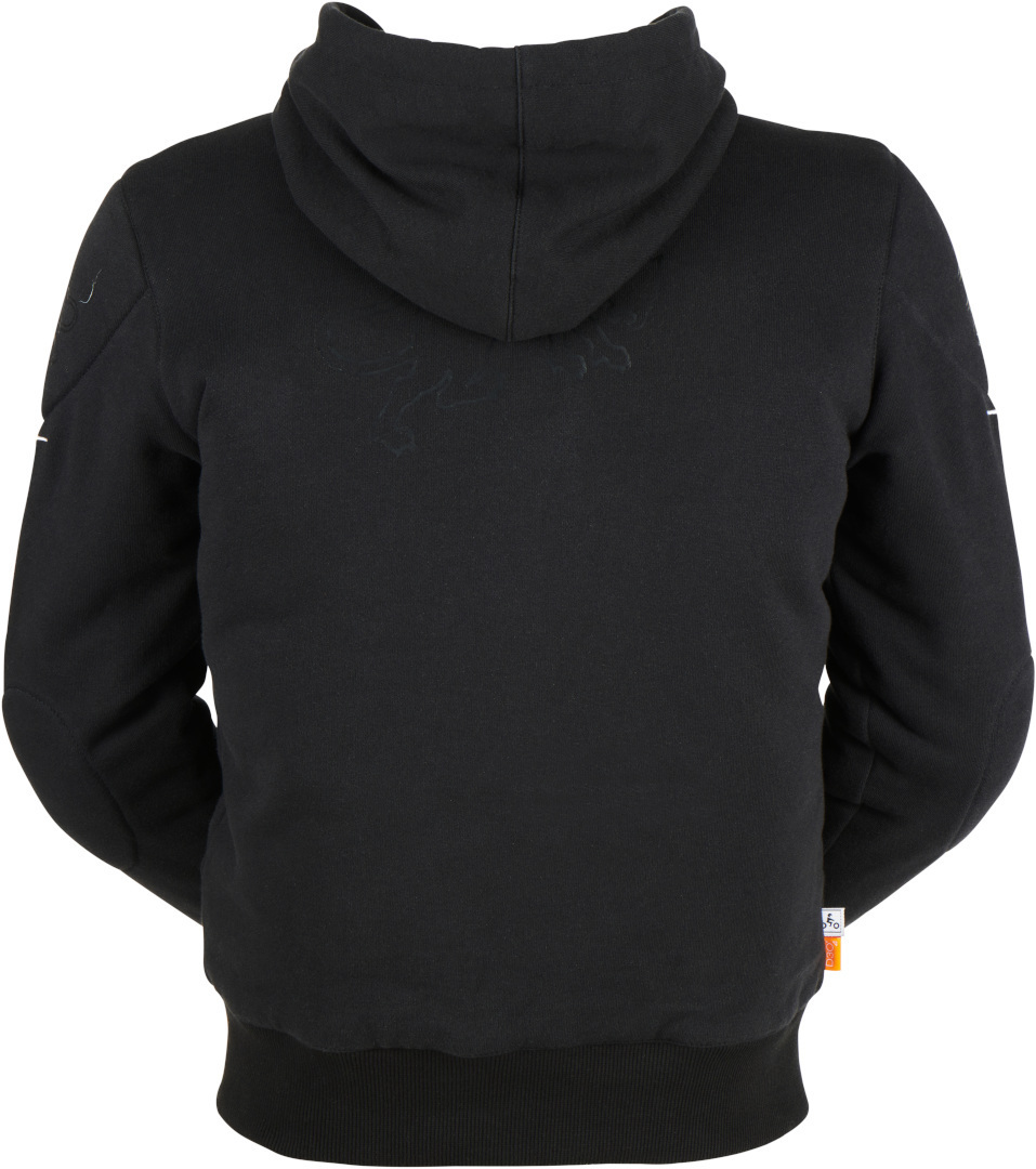 Side view of Furygan Luxio Evo Ladies Zip Hoodie, black, Size L for Women