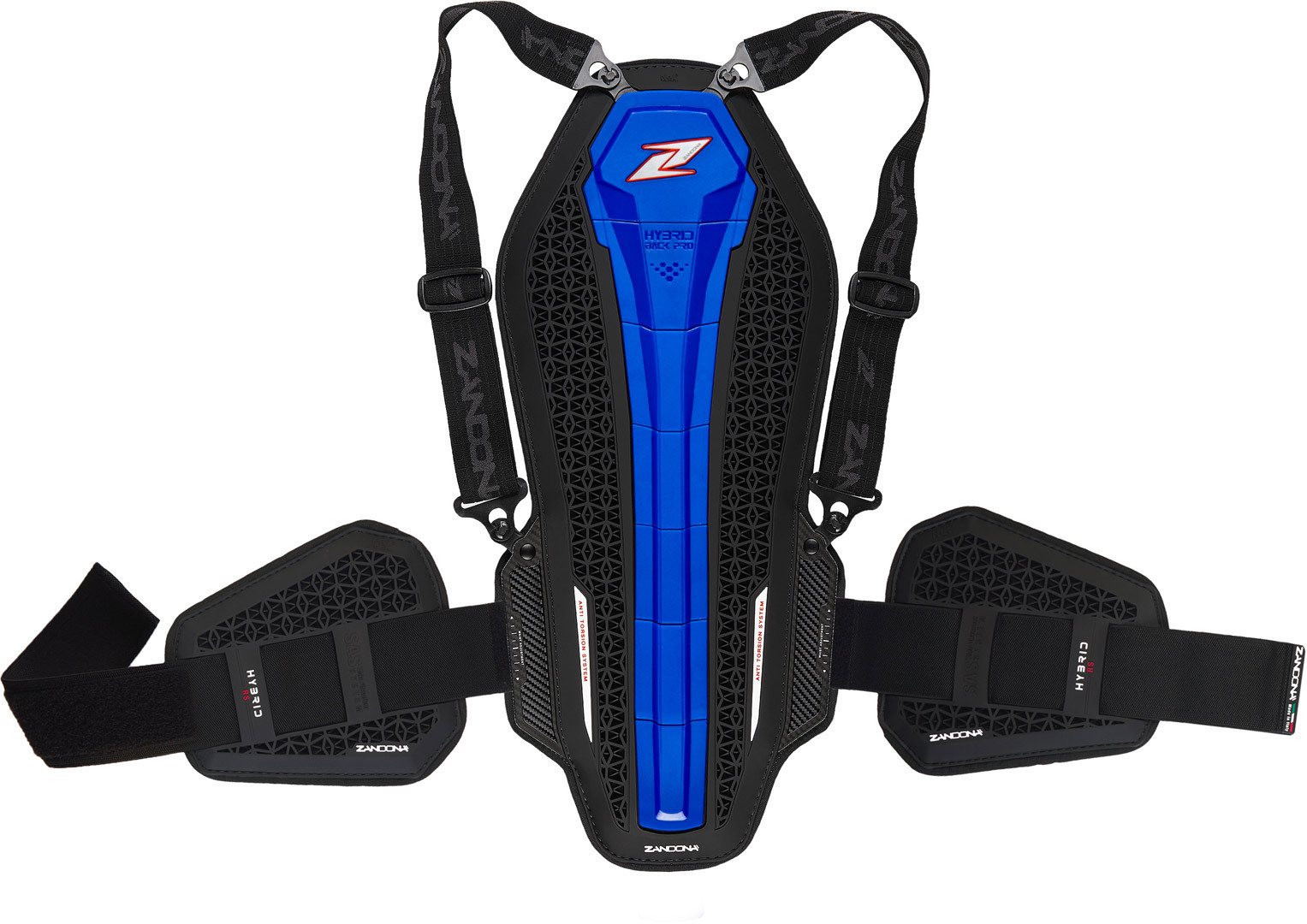 Zandona Hybrid Back Pro RS X7 Back Protector, black-blue, black-blue, Size One Size