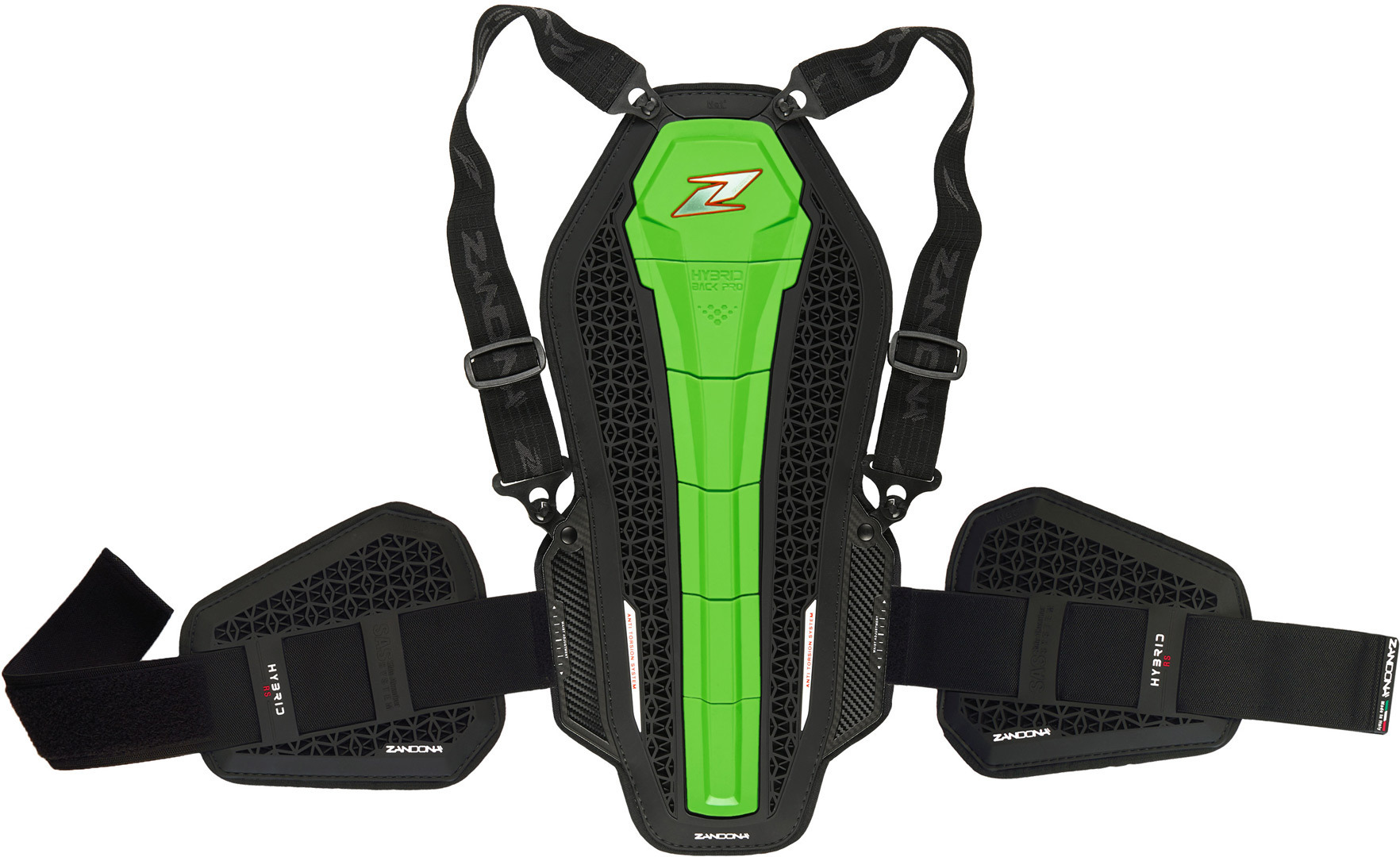 Zandona Hybrid Back Pro RS X6 Protecteur dorsal, noir-vert