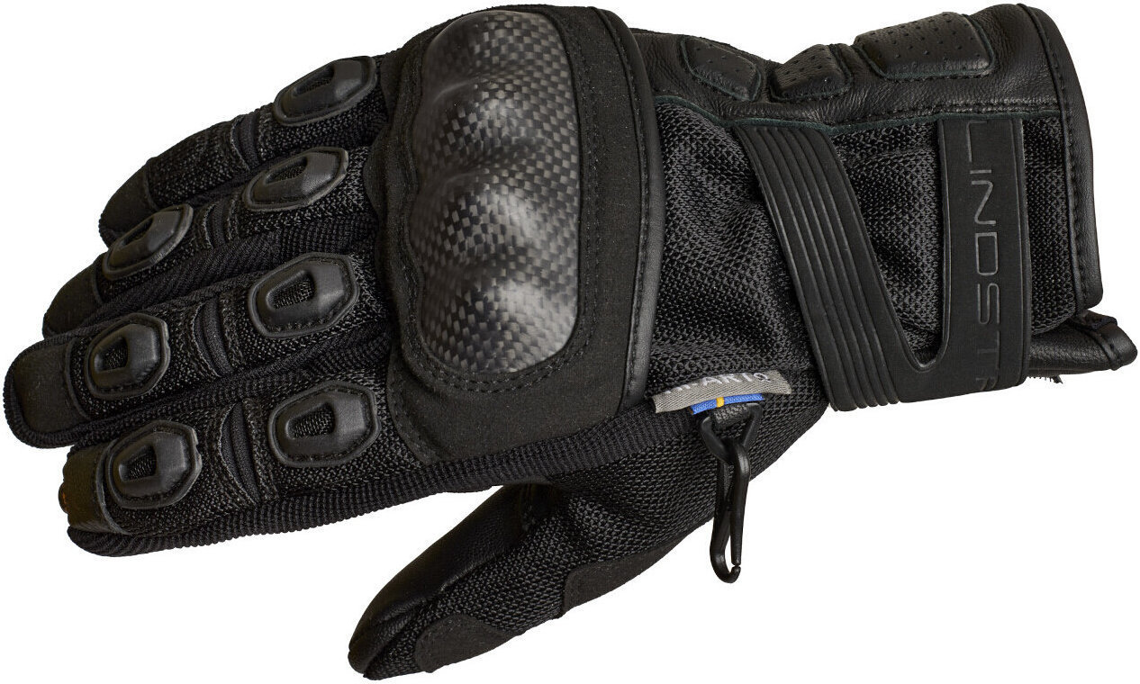 Lindstrands Siljan Motorcycle Gloves, black, Size S, black, Size S