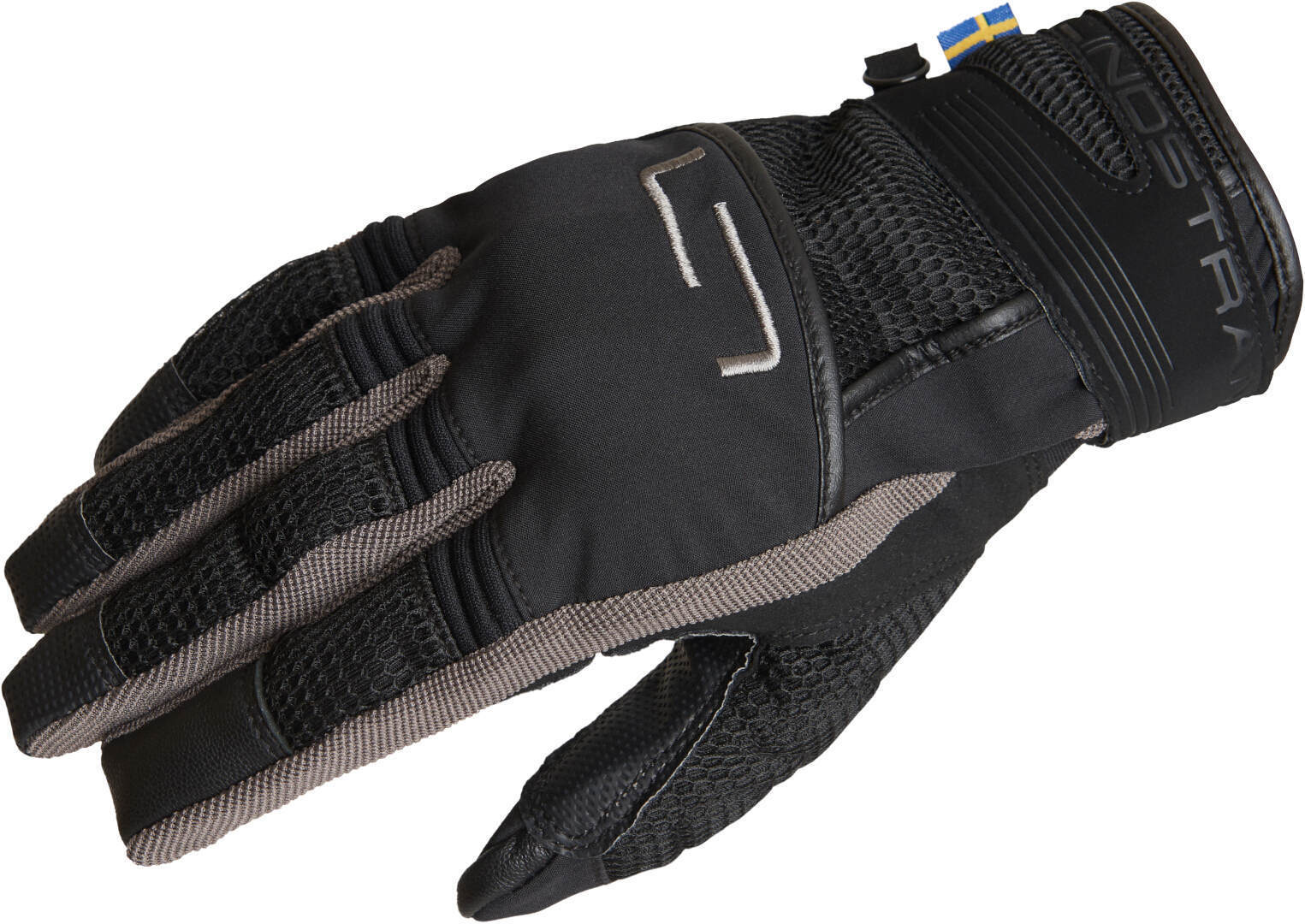 Lindstrands Nyhusen Motorcycle Gloves, black-grey, Size S, black-grey, Size S