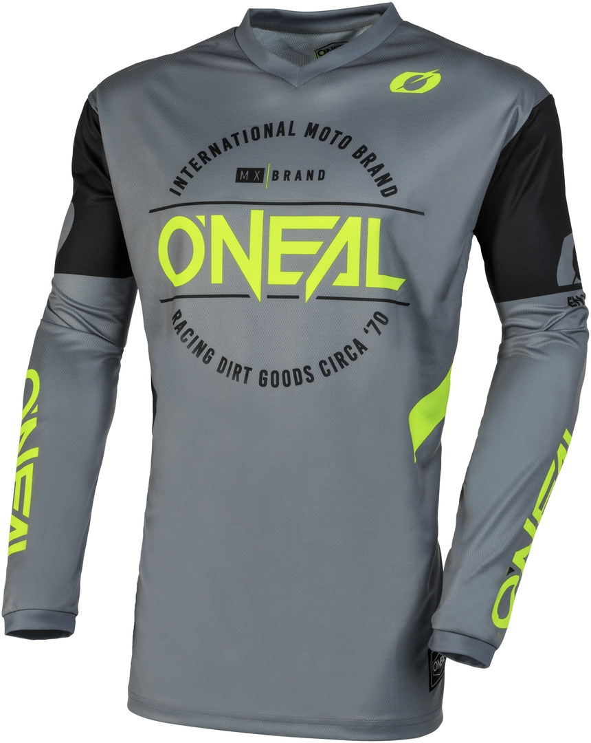 Oneal Element Brand Motocross Jersey, black-grey, Size S, black-grey, Size S