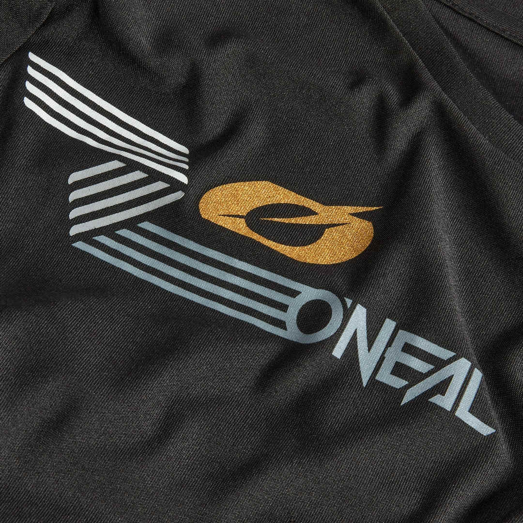 Side view of Oneal Slickrock Short Sleeve Ladies Bicycle Jersey, black, Size L for Women