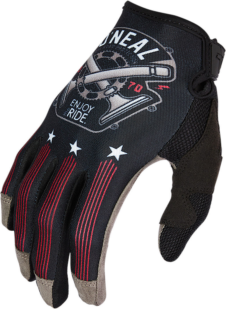 Oneal Mayhem Nanofront Piston Motorcross handschoenen, zwart-wit-rood, afmeting XL