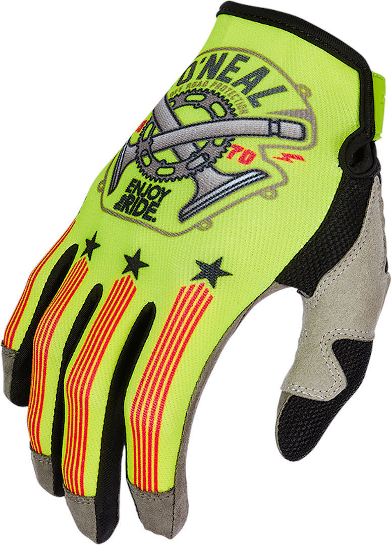 Oneal Mayhem Nanofront Piston Motocross Gloves, black-red-purple, Size S, black-red-purple, Size S