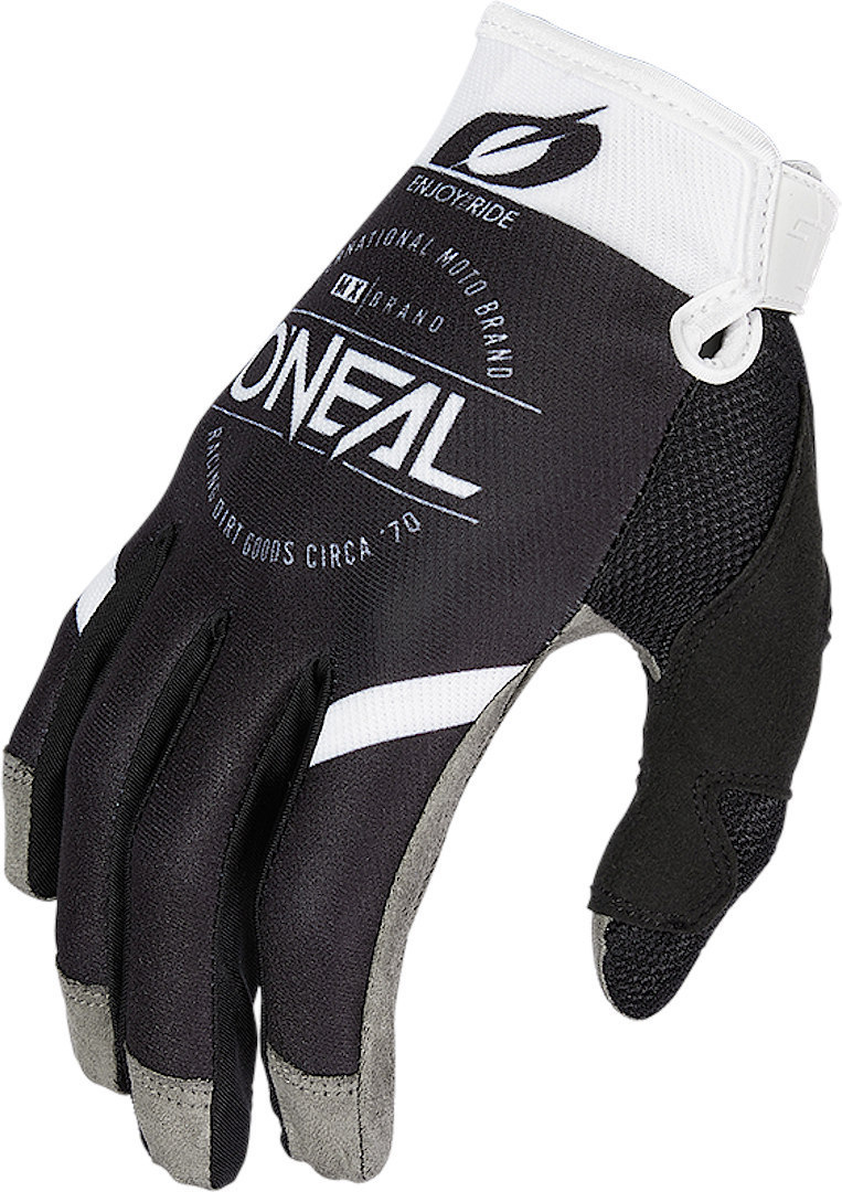 Oneal Mayhem Nanofront Brand Motocross Gloves, black-white, Size S, black-white, Size S
