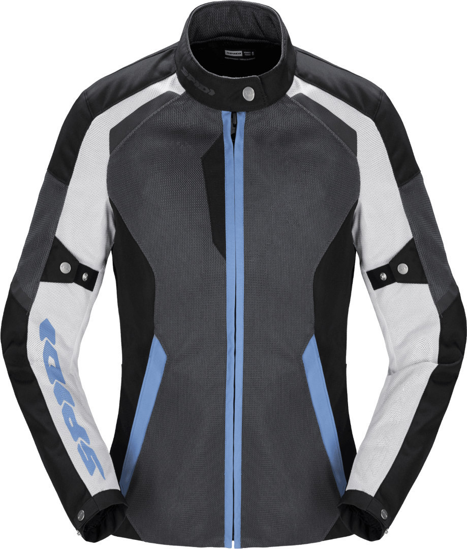 Spidi Tek Net Ladies Motorcycle Jacket, grey-blue, Size XS for Women, grey-blue, Size XS for Women